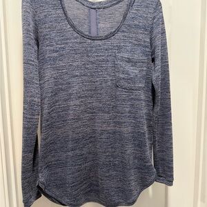 Women's Blue Long Sleeve Top
